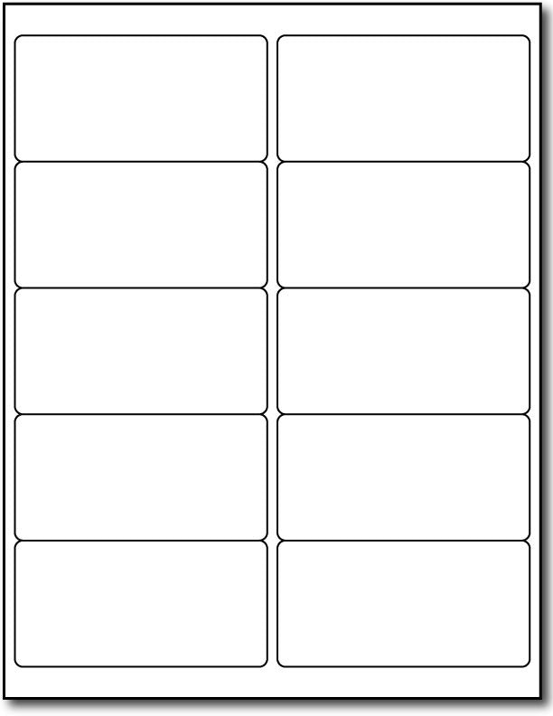 Adhesive 10-Up Labels, measure (4" x 2") , compatible with inkjet and laser, matte both sides