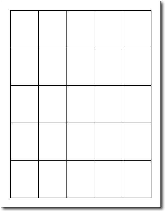 Adhesive 25-Up White Labels, measure (3 3/8" x 2 1/3") , compatible with inkjet and laser, matte both sides