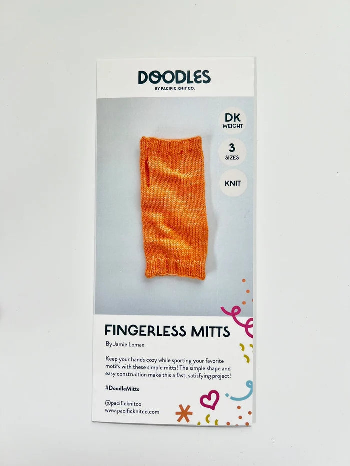 Base Doodle Fingerless Mitts - DK - Pattern Brochure by Pacific Knit Co.