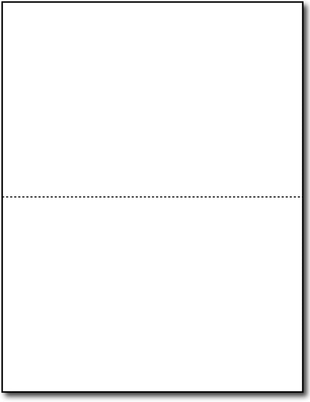 2 Microperforated White Jumbo Postcards on an 8 1/2" x 11" Sheet.