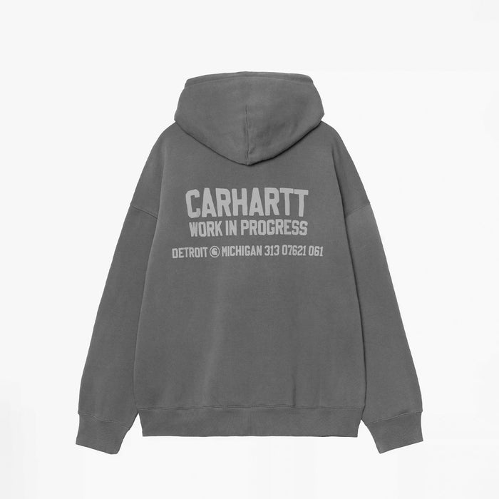 Carhartt WIP HOODED DISTANCE SWEATSHIRT, Graphite Stone Dyed