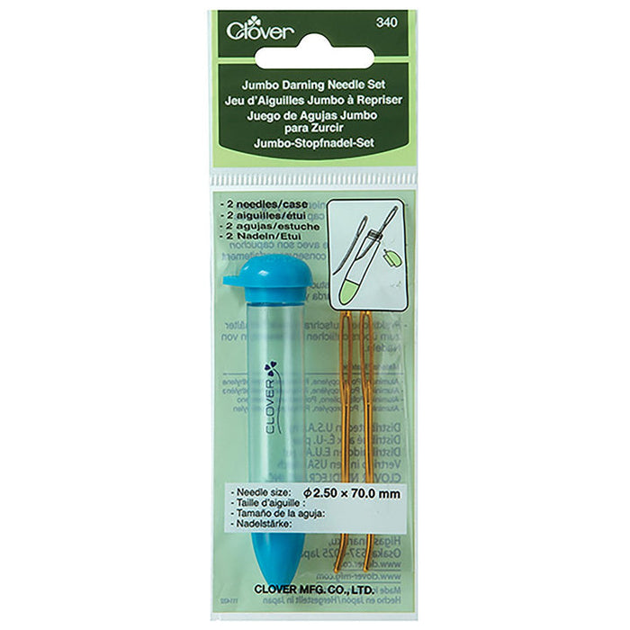 Chibi Jumbo Darning Needle Set Bent tip (blue) by Clover