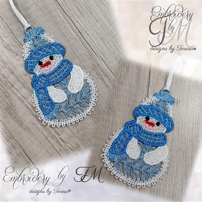 Christmas snowman large set / 4x4 hoop / two variations