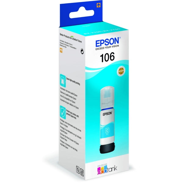 Epson 106 Cyan Ink Bottle - C13T00R240