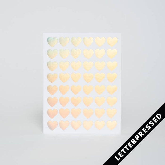 Foil Hearts Card