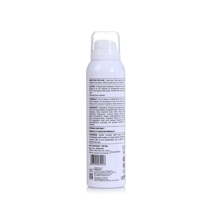 White aerosol can with label on a white background