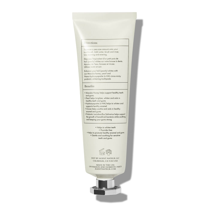 Agent Nateur-Holi (Pearly) Whites Probiotic Whitening Toothpaste-Body-holipearlywhitesback-The Detox Market |