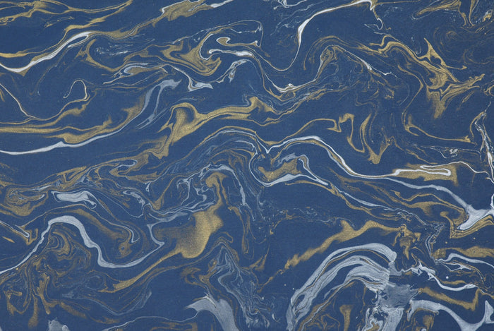 Indian Marble Exotic Gold/Silver on Blue -- 10% Discount