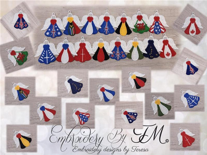 Large set Mini angel FSL / 4x4 hoop
