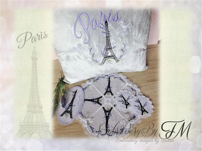 Large set the Eiffel Tower / machine embroidery design