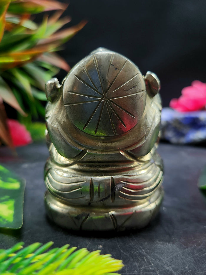 Lord Ganesh Statue in Pyrite – A Symbol of Prosperity, Protection and Divine Blessings - Shwasam