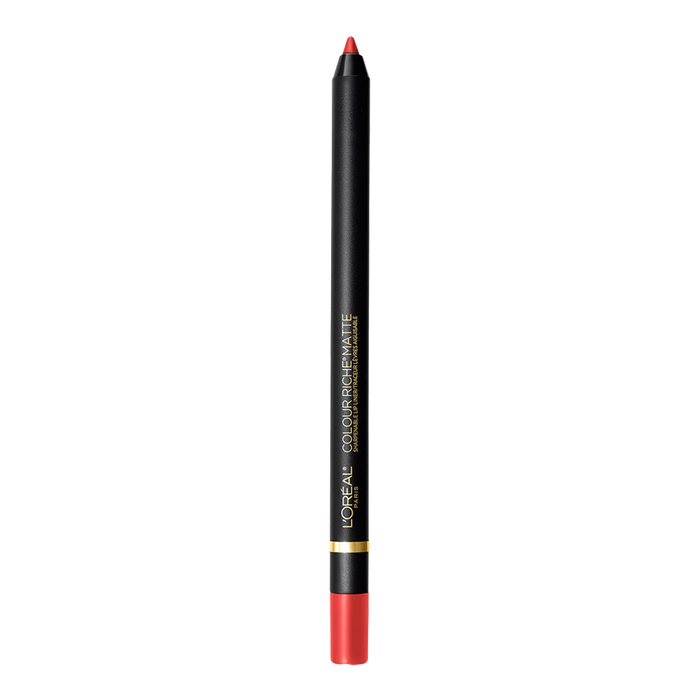 L'Oreal Colour Riche Matte Sharpenable Lip Liner 100 MATTE IN MAHATTAN, smooth matte texture for lip definition