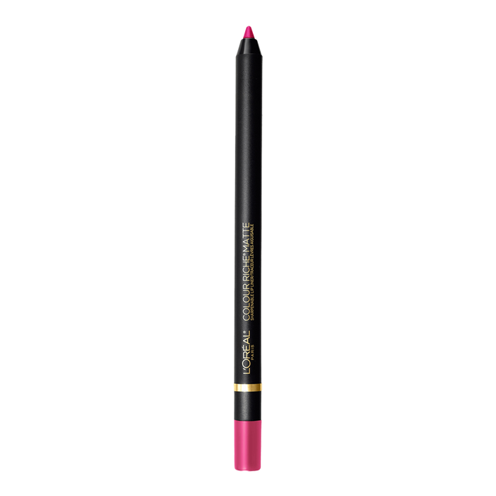 L'Oreal Colour Riche Matte Sharpenable Lip Liner 108 BEST MATTES, showcasing smooth, matte texture in a precise pencil