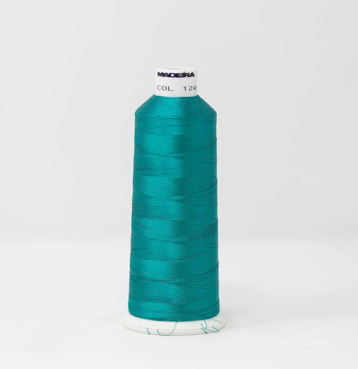 Madeira Rayon 1246 Teal Green Embroidery Thread 5500 Yards