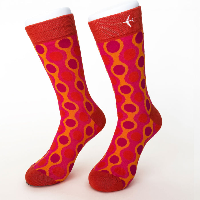 Mod Socks - Bubbles Red
