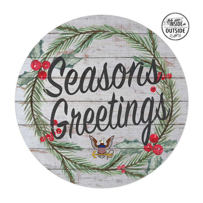 Navy Seasonal Indoor/Outdoor Circle Sign (20 inch diameter)*
