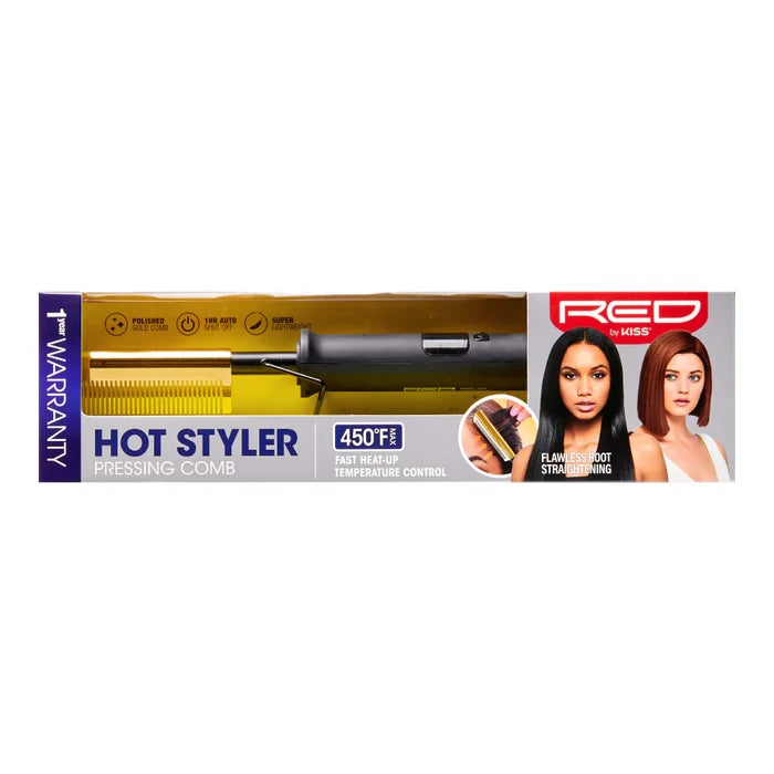 Red by Kiss Hot Styler Pressing Comb HC01G