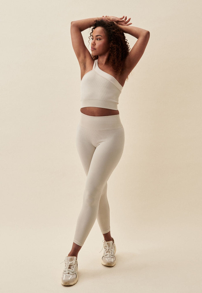 Ribbed Seamless Leggings - Marshmallow