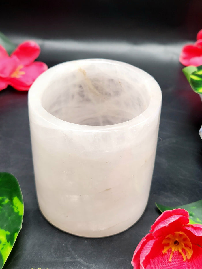 Rose Quartz crystal shot glass/goblet - ONLY 1 PIECE - Home Decor Gift - Shwasam