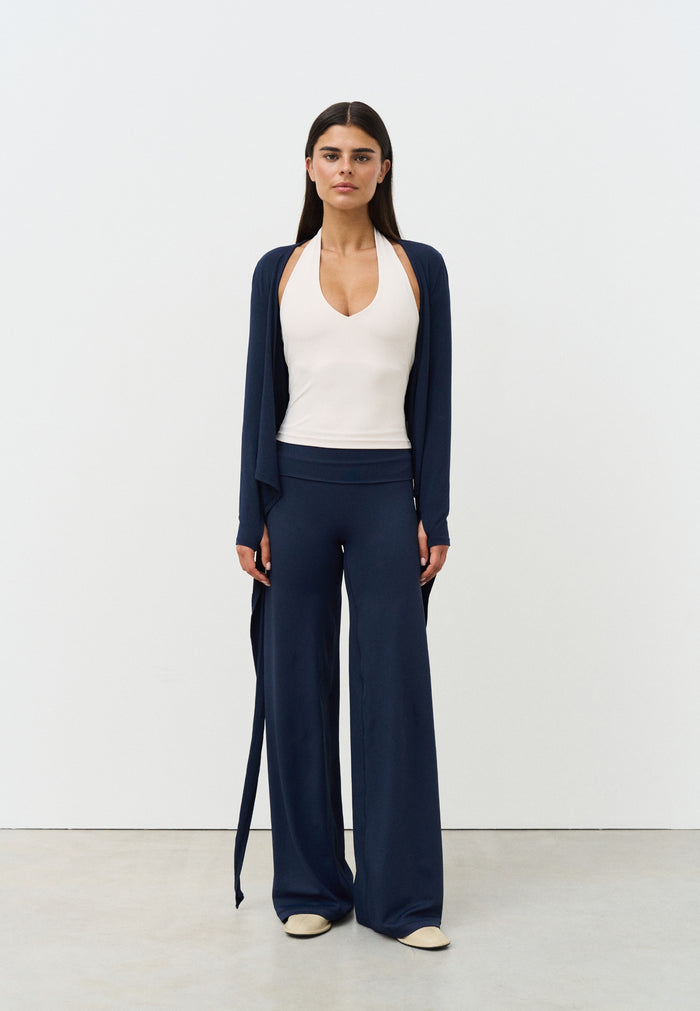 Soft Ballet Wrap Top - Navy
