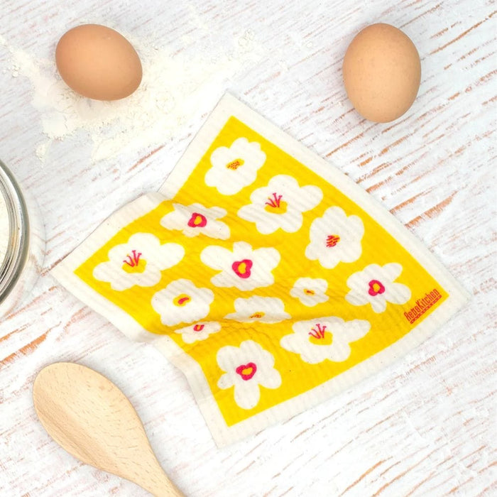 Swedish Dish Sponge Cloth Retro Flowers