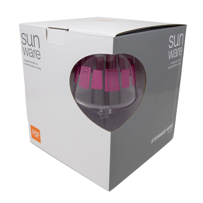 Oasis Acrylic Stemmed Wine, Set of 4 (Purple) - Destination PSP