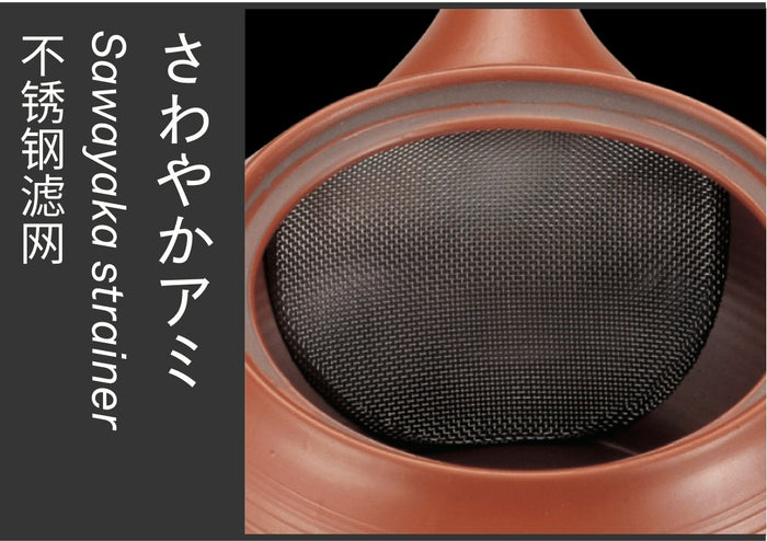 Koizumi: Left-handed Silver & Pink Striped Tokoname Kyusu Tea Pot by Kiln Tosei, 330 ml, 8-193 【陶聖】2色ルレット左手急須 - Yunomi.life