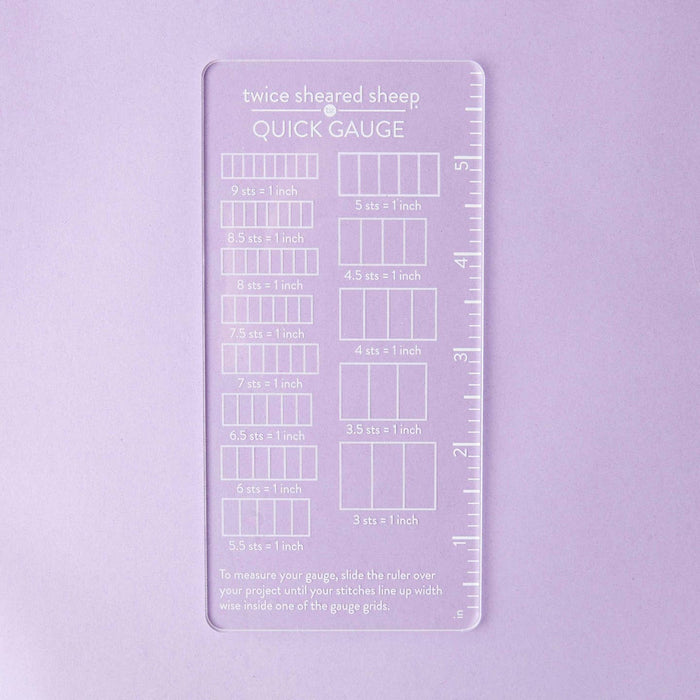 White Quick Gauge Ruler by Twice Sheared Sheep