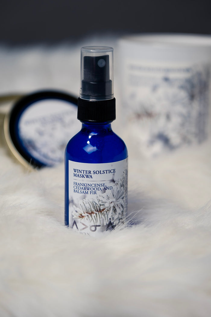 Winter Solstice Maskwa - Special Edition 2oz Holistic Wellness Mist - LODGE Soy Candles