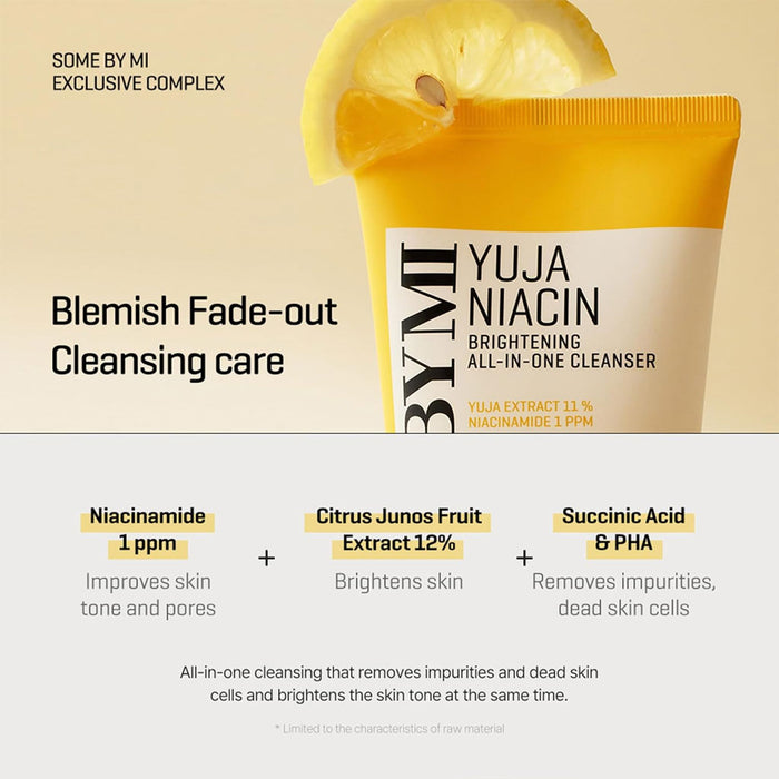 SOME BY MI Yuja Niacin Brightening All-In-One Cleanser Nudie Glow Australia