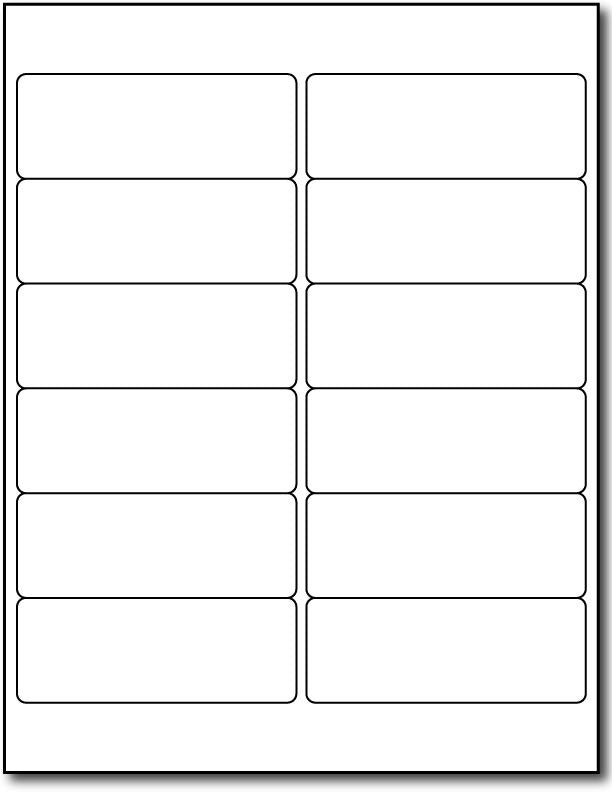 Adhesive 12-Up Labels, measure (4" x 1 1/2") , compatible  with inkjet and laser, matte both sides