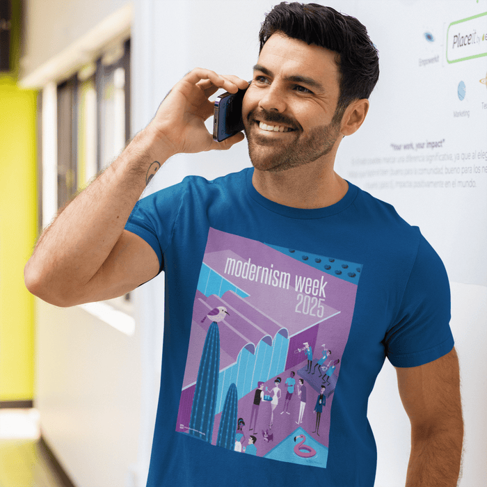 2025 Modernism Week by SHAG Unisex T-Shirt - Cool Blue - Destination PSP