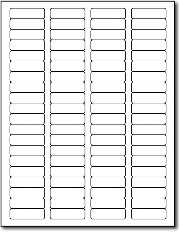 Adhesive 80-Up Return Address Labels, measure (1 3/4" x 1/2") , compatible  with inkjet and laser, matte both sides