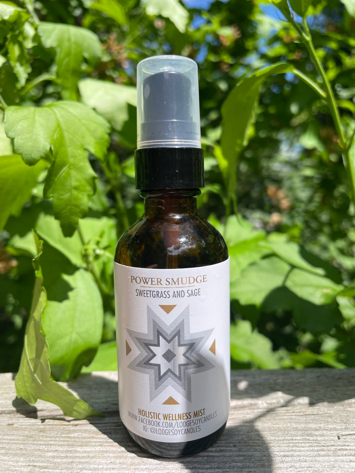 NEW! Power Smudge -2oz  Holistic Wellness Mist - LODGE Soy Candles