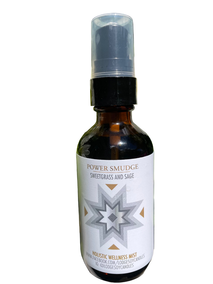 NEW! Power Smudge -2oz  Holistic Wellness Mist - LODGE Soy Candles