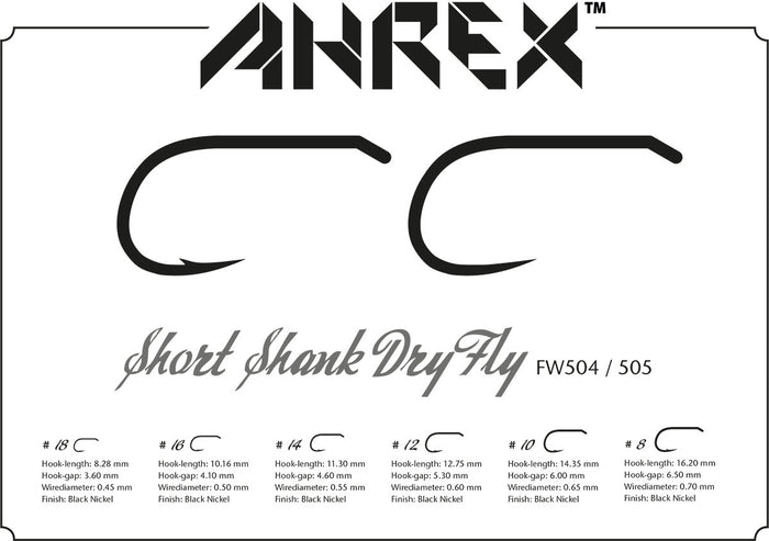 Ahrex FW505 Barbless Short Shank Dry Hook - Spawn Fly Fish - Ahrex Hooks