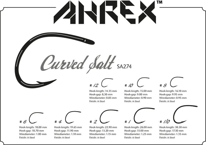 Ahrex SA274 Curved Salt Hook - Spawn Fly Fish - Ahrex Hooks