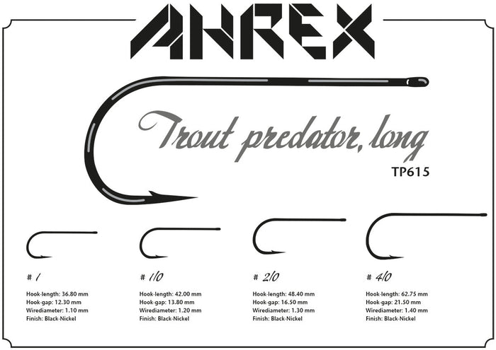 Ahrex TP615 Trout Predator Streamer Long Hook - Spawn Fly Fish - Ahrex Hooks