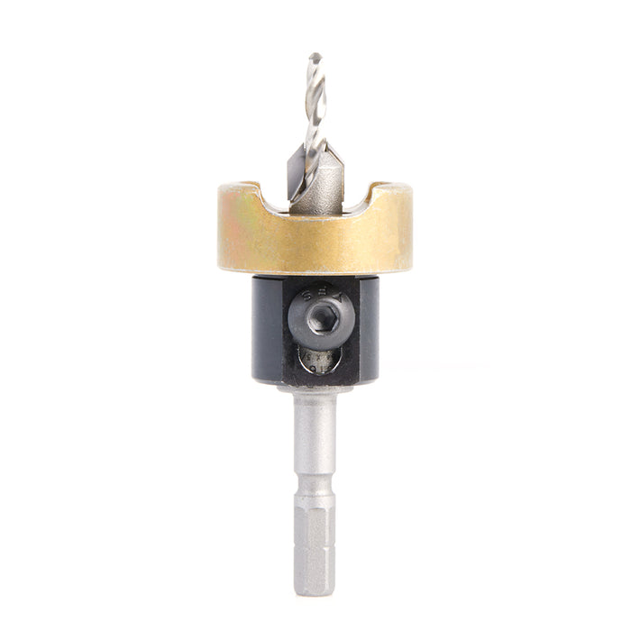 55166 - 82 Deg w Adj. Depth Stop w No-Thrust BB, For Festool® CENTROTEC® System 3/8 Dia x 9/64 Drill Dia