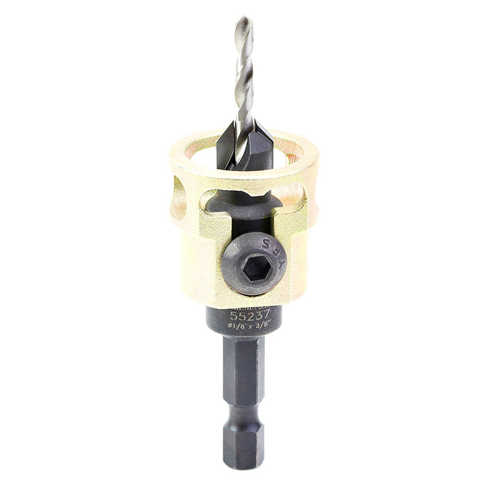 55237 - Adj Countersink w Depth-Stop 3/8 Dia x 49 Deg Angle x 1/4 Shank Includes Repl. Drill Bit 630-226