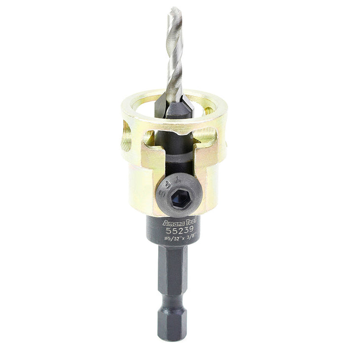55239 - Adj Countersink w Depth-Stop 3/8 Dia x 49 Deg Angle x 1/4 Shank Includes Repl. Drill Bit 630-230
