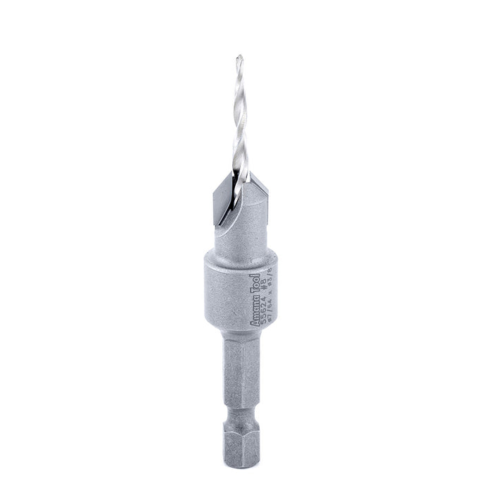 55624 - 82 Deg Countersink Taper #8 Screw 3/8 Dia x 7/64 Drill Dia x 1/4 Hex Shank