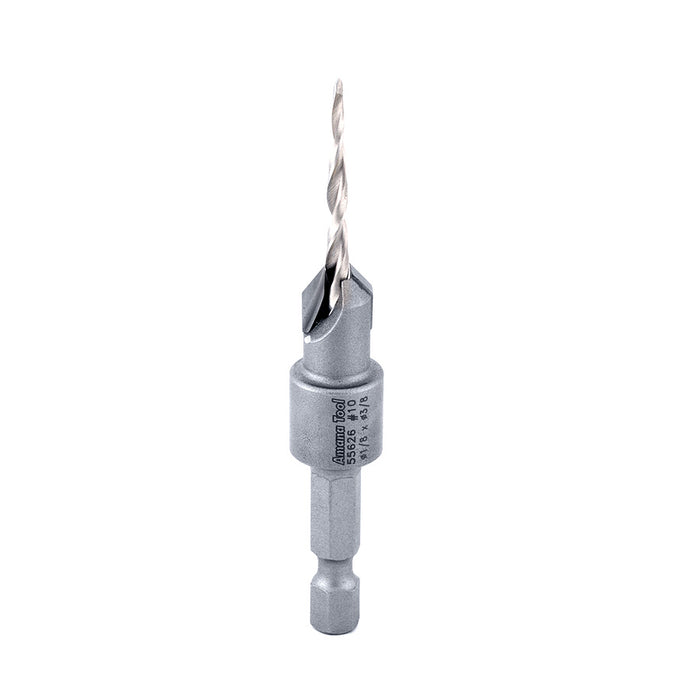 55626 - 82 Deg Countersink Taper #10 Screw 3/8 Dia x 1/8 Drill Dia x 1/4 Hex Shank