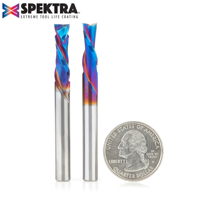 AMS-197-K 2-Pc Solid Carbide Spektra™ Signmaking CNC Router Bit Pack, 1/4 Inch Shank
