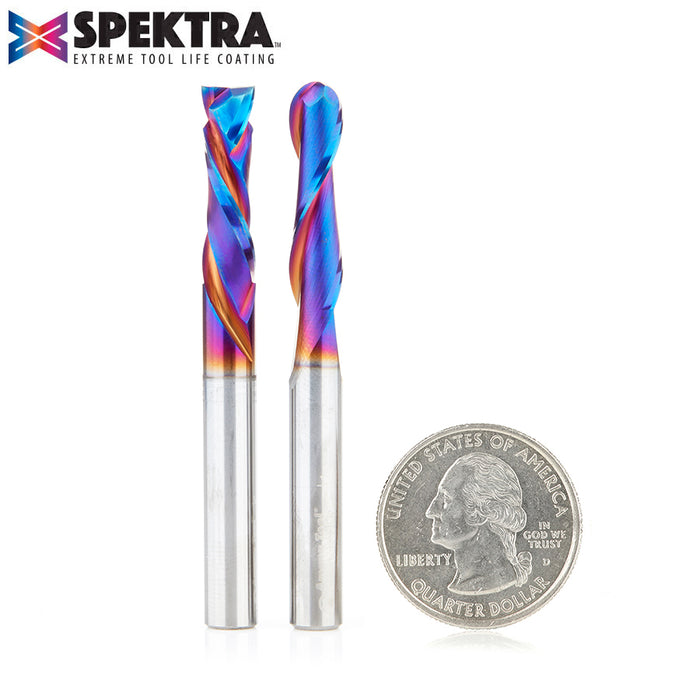 AMS-199-K 2-Pc Solid Carbide Spektra™ Signmaking CNC Router Bit Pack, 1/4 Inch Shank