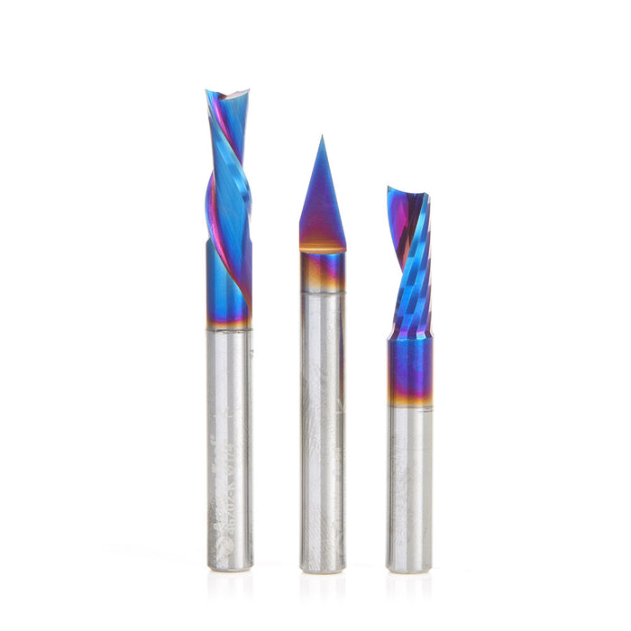 AMS-253-K 3-Pc CNC Spektra™ Signmaking Pack IV, 1/4 Inch Shank