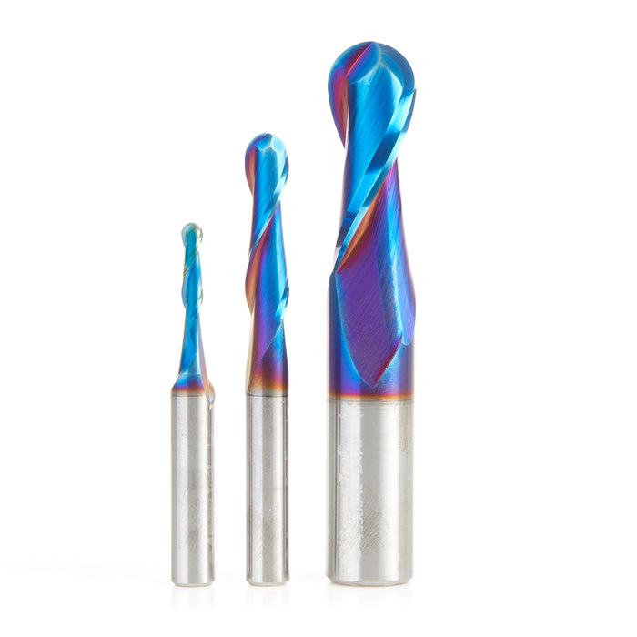 AMS-189-K 3-Piece Solid Carbide Spektra™ Up-Cut Spiral Ball Nose Collection