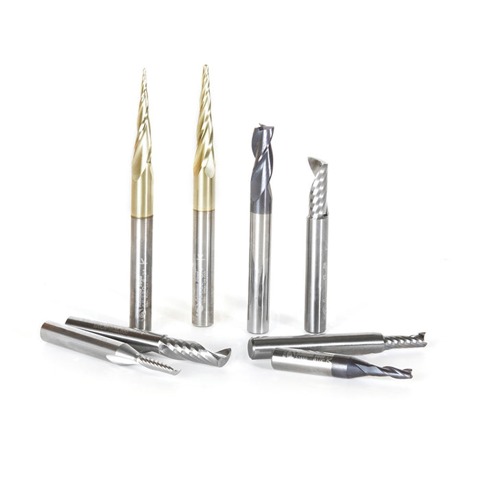 #option_ AMS-135 8-Pc Specialty Aluminum, Plastics & Stainless Steel Cutting Collection, 1/4 Inch Shank