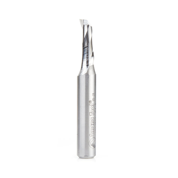 HSS1627 - Single Flute Spiral 3/8 Dia x 1 x 1/2 Inch Shank Up-Cut