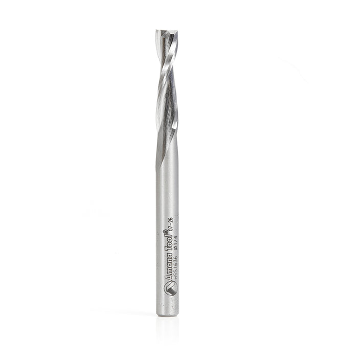HSS1636 - Double Flute Spiral 1/4 Dia x 1 x 1/4 Inch Shank Up-Cut